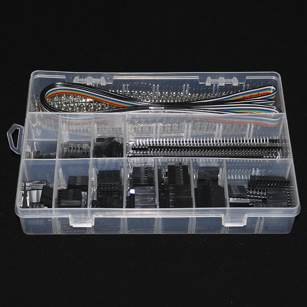 

635Pcs/box 40Pin 2.54mm Pitch Single Row Pin Headers, Connector Housing Female, Male/Female Pin Connector Kit