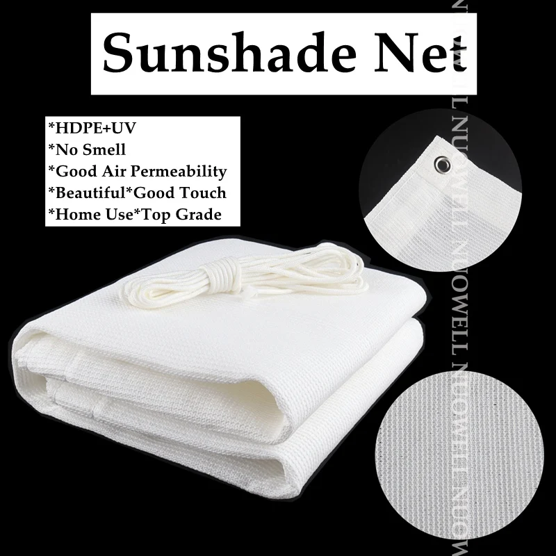 

HDPE Anti-UV White Sun Shade Net Customize Home Using Thicken Terrace Balcony Privacy Safety Fence Netting Canopy Sunshade Nets