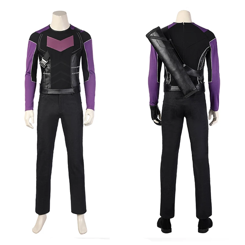 Superhero male Hawkeye Clinton Francis Barton Cosplay Costume Outfit for Halloween Party Show