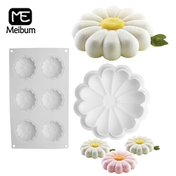 1 or 6 Cells Daisy Flower Design Silicone Cake Molds Dessert Bakeware Set Kitchen Mousse Mould Party Pastry Baking Tools