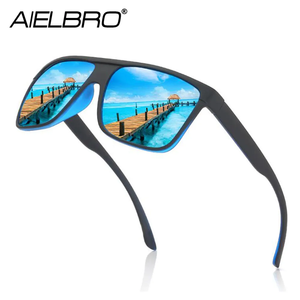 AIELBRO Men's Glasses Polarizing Glasses 2020 For Bicycle Fishing Driving Cycling Eyewear Bicycle Glasses gafas ciclismo hombre