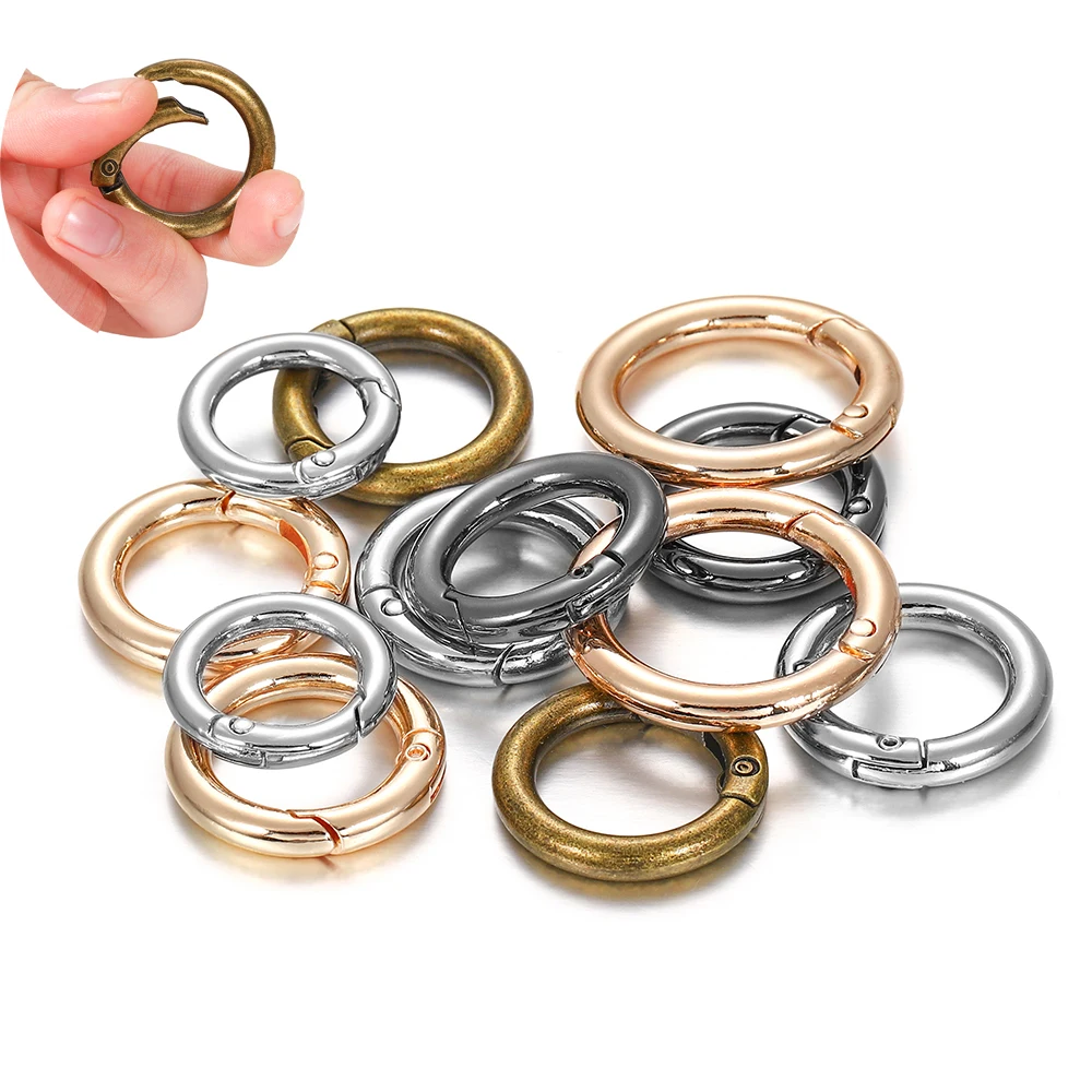 5 sztuk/partia O-ring zapięcie metalowa sprężyna brama brelok klamry klipsy karabinek torebki łańcuszki dla psów dla majsterkowiczów elementy do wyrobu biżuterii