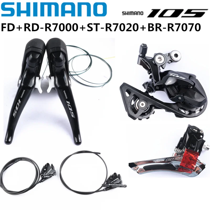 SHIMANO 105 R7020 Ultegra R8020 R9120 Groupset R7070 R8070 Hydraulic Disc Brake For Road Bike Shifter Brake Front Rear Derailleu