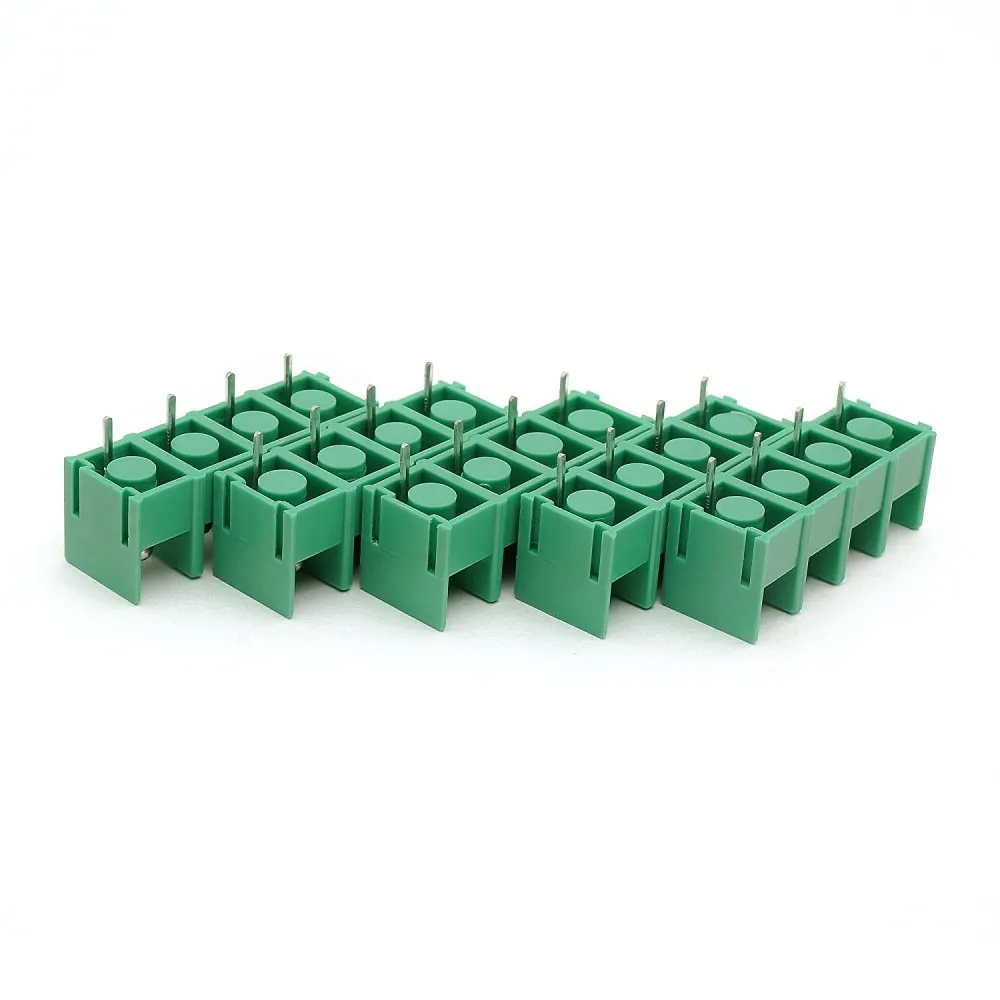 100 Stück KF8500/KF7620 8,5/7,62 mm Rastermaß Stecker Leiterplatten-Schraubklemmenblock-Anschluss 2-polig / 3-polig / 4-polig grün schwarz 10 A 300 V – Detail 7