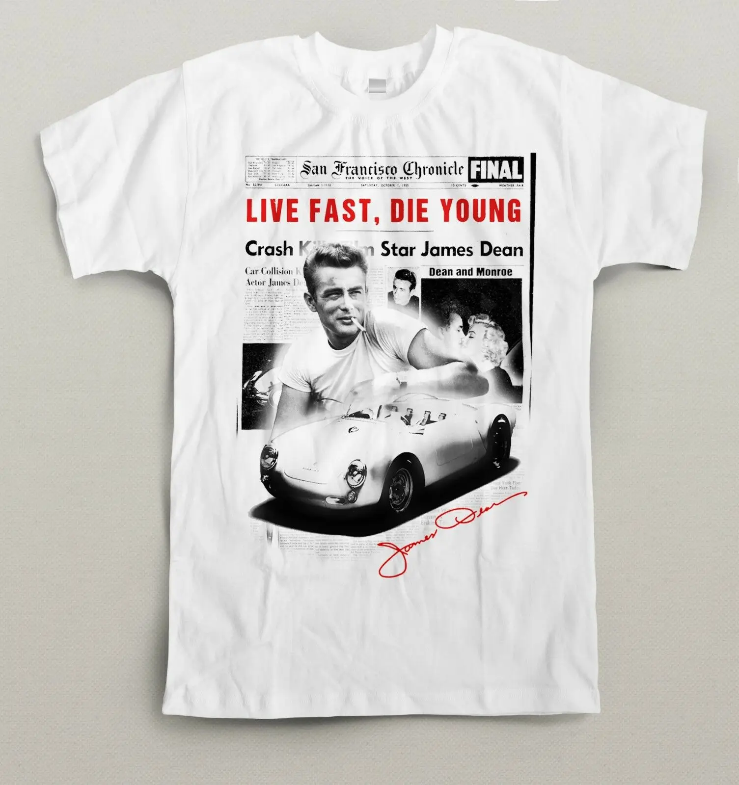 James Dean American Movie Star Men T-Shirt