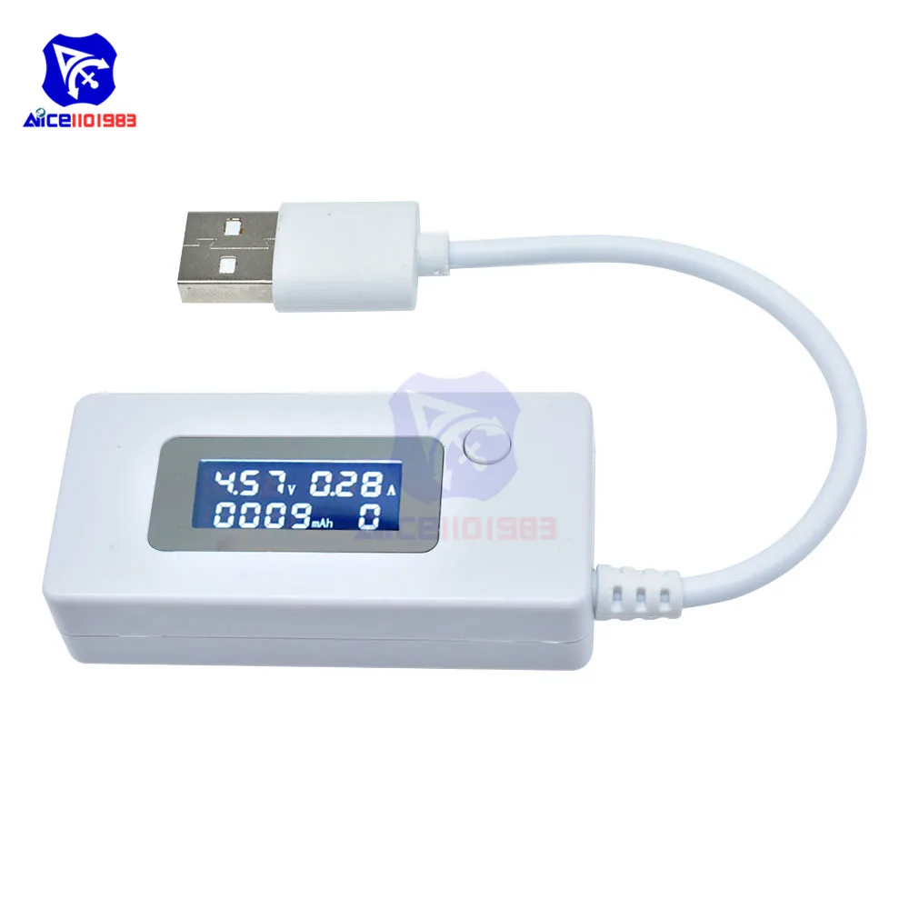 diymore LCD Digital Micro USB Charger Battery Capacity Voltage Current Tester Meter Detector for Smartphone Mobile Power Bank