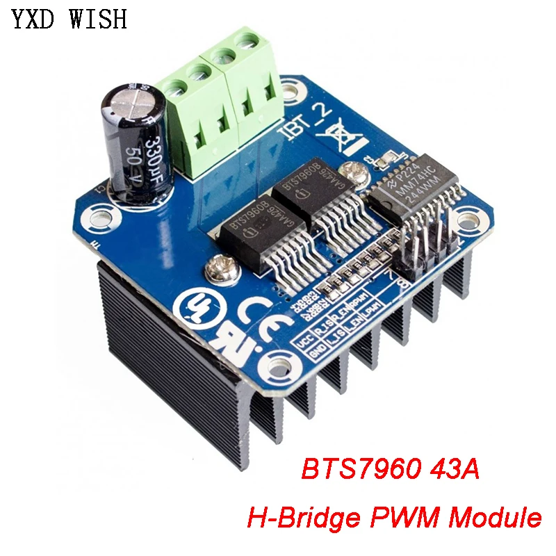 

Double BTS7960 Stepper Motor Driver Module BTS7960B DC 43A PWM Motor Stepper Driver Module H-Bridge For Arduino Smart Car