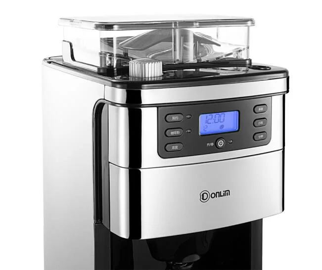 Donlim الأمريكية ماكينة القهوة التلقائي المنزلية السيارات حبوب البن طاحونة إبريق قهوة DL-KF4266 المنزل بالتنقيط صانع القهوة 1.5L