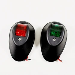 ISURE MARINE Boat Yacht Red & Green LED Navigation Side Bow Lights Black Plastic House