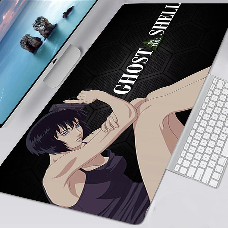 Anime Ghost In The Shell Mouse Pad Gamer 90x40cm Notbook Mouse Mat Gaming Mousepad Large Fashion Pad Mouse PC Desk Padmouse Mats