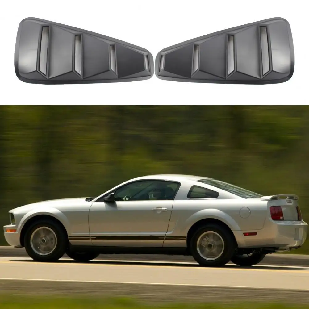 2Pcs Matte Black Side Window Louvers Durable Window Scoops Vent Cover for 05 09