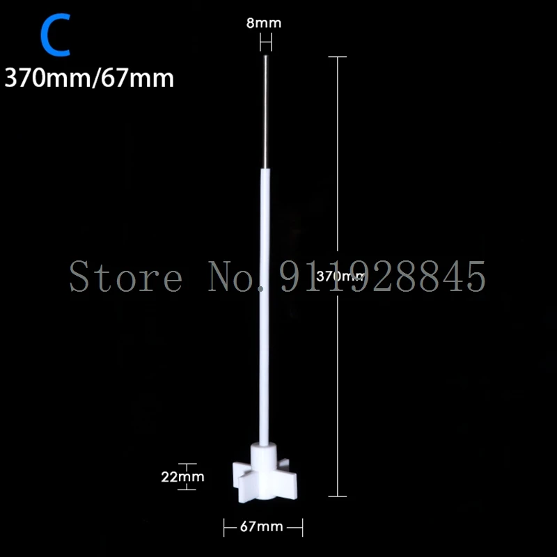 2pcs/lot Lab PTFE Stirring Paddle Stirrer Agitating Aalve Blade Acid and Alkali Resistant Moon Cross Plate Type F4 Mixing Bar