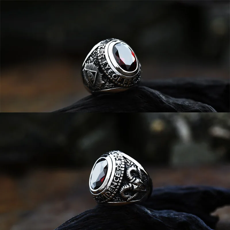 Steel soldier men black stone ring stainless steel high quality factory price men ring titanium steel jewelry