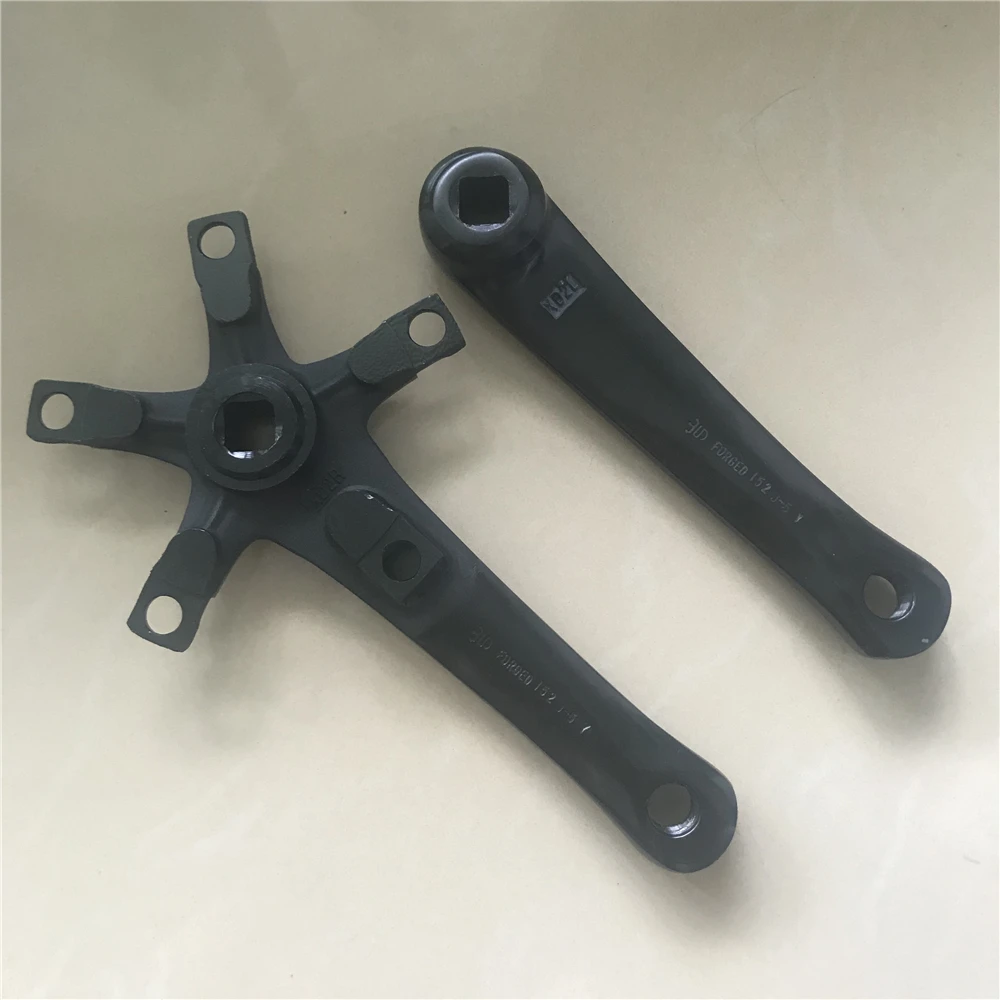 Folding Bicycle Crank BCD 110 Crankarm 152 MM Length Road Bike 5 Nail Square Hole Aluminum Alloy BMX Parts Attachments