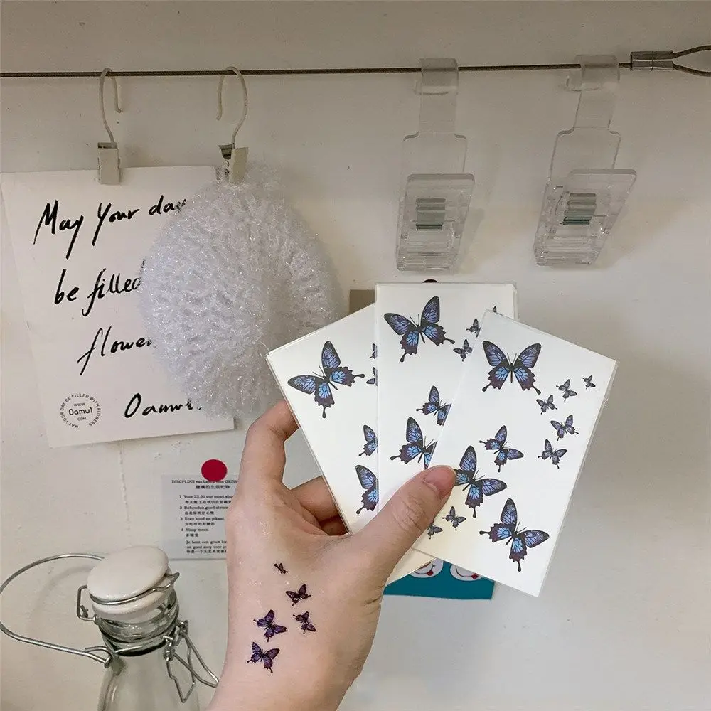 Autocollants imperméables pour fête de clavicule, motif 3D, bleu