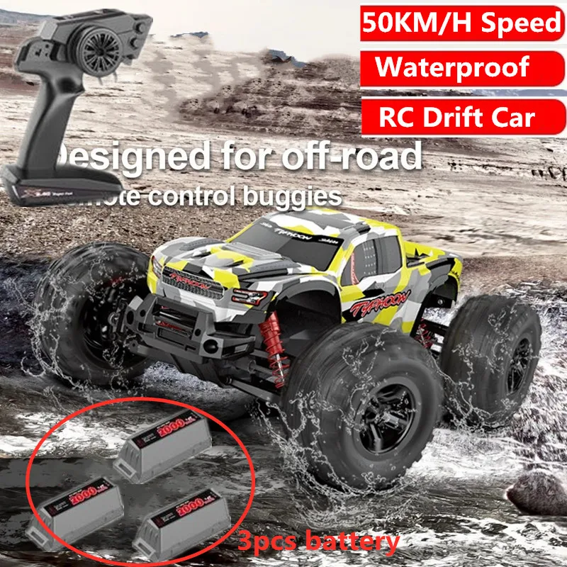 50KM/H High Speed 4WD RC Car 550 ESC Motor 1:10 Scale Independent Shockproof 45° Climbing Waterproof Drift Vehical Kids RC Toys