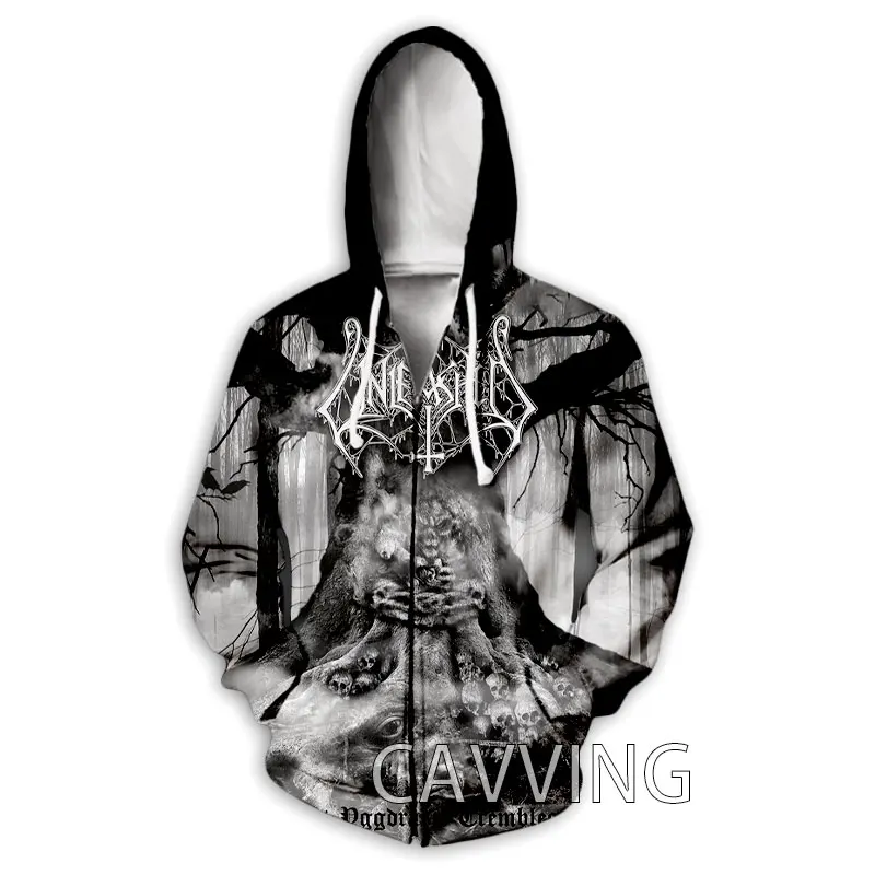 New Fashion  3D Print   Unleashed Rock  Zipper Hoodies Zip Up Hooded Sweatshirts Harajuku Hoodie Hip Hop Sweatshirts