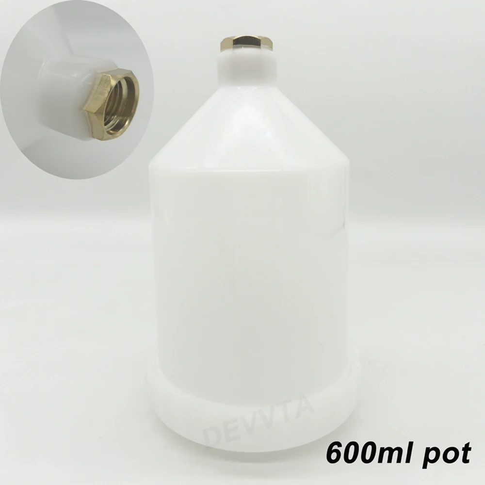 Thicken Plastic Paint Spray Gun Pot 125/250/600 ml Air Spray Gun Tank Spray Gun Cup cars Pneumatic tool airbrush Replacement Pot