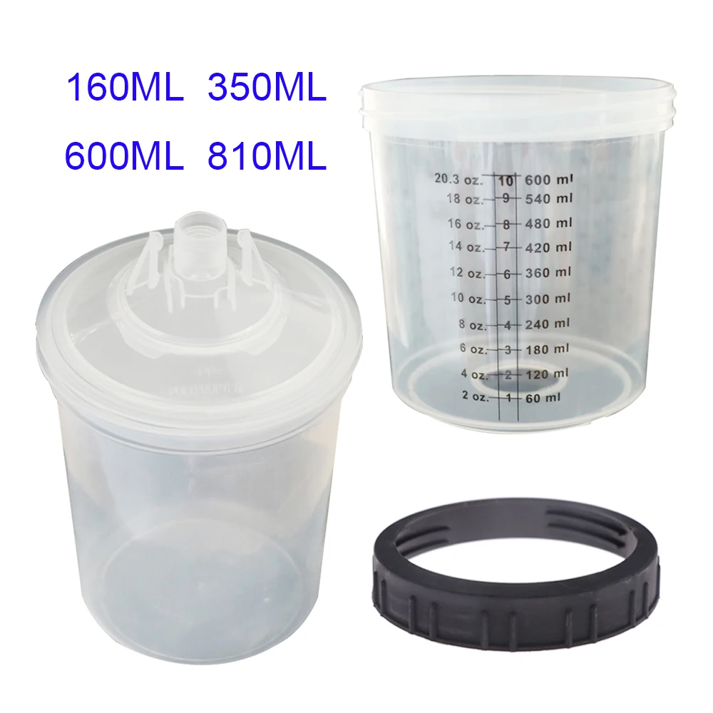 Spray Gun Paint Mixing Cup Quick Cup Spray Gun Tank 160ML/350ML/600ML/810ML Disposable Paint Cup