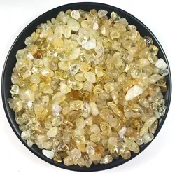 Piedra de cristal de cuarzo amarillo citrino Natural, 100g, 2 tamaños, grava pulida, espécimen, piedras naturales y minerales, C151