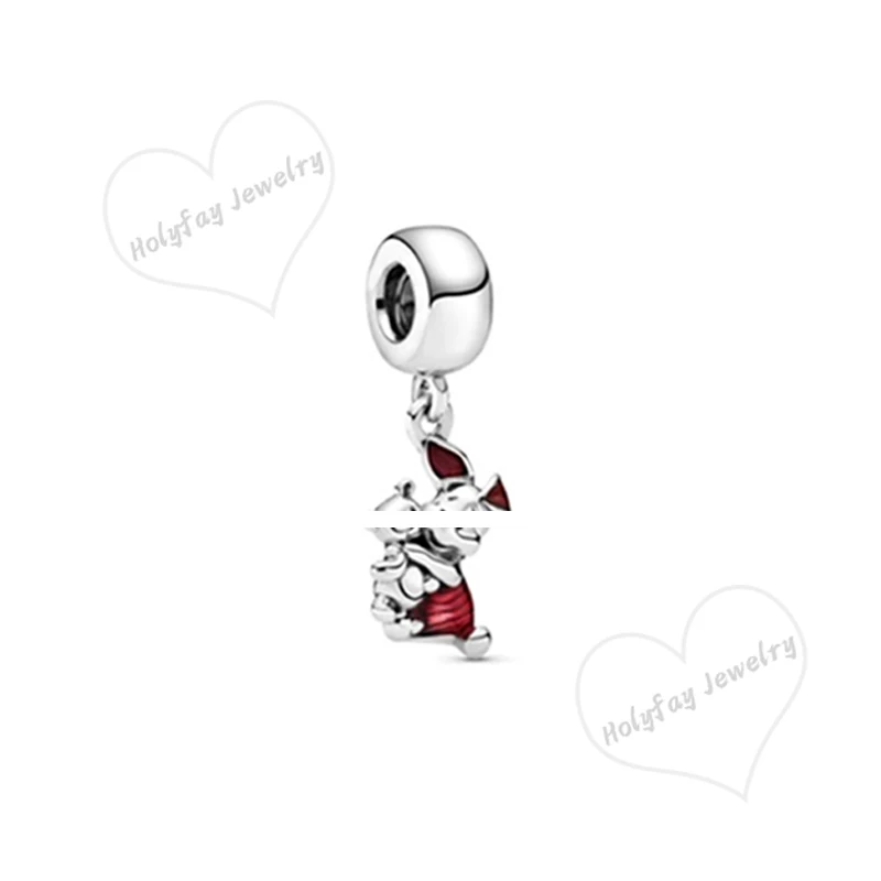 Real 925 Sterling Silver Charms Tigger Beads Fits Original Bracelets Bangles Necklaces Women Jewelry