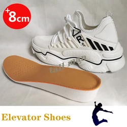 Man Lift Sneakers Elevator Height Increase Insole 7-8cm Shoes for Men  Mesh Summer