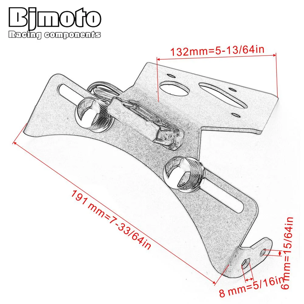 License Number Plate Holder Bracket With Led Light For Triumph Daytona 600 675 675R 750 900 955i 1000 1200 Street Triple RS 765