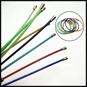 2米線徑不銹鋼鑰匙扣標籤繩纜環螺絲鎖扣小工具環鑰匙圈圓形露營繩索配件 10 最佳銷售 鑰匙環 - №8