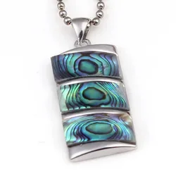 Natural Abalone Shell Pendant for Women Men Necklace bead Energy Reiki Healing Amulet