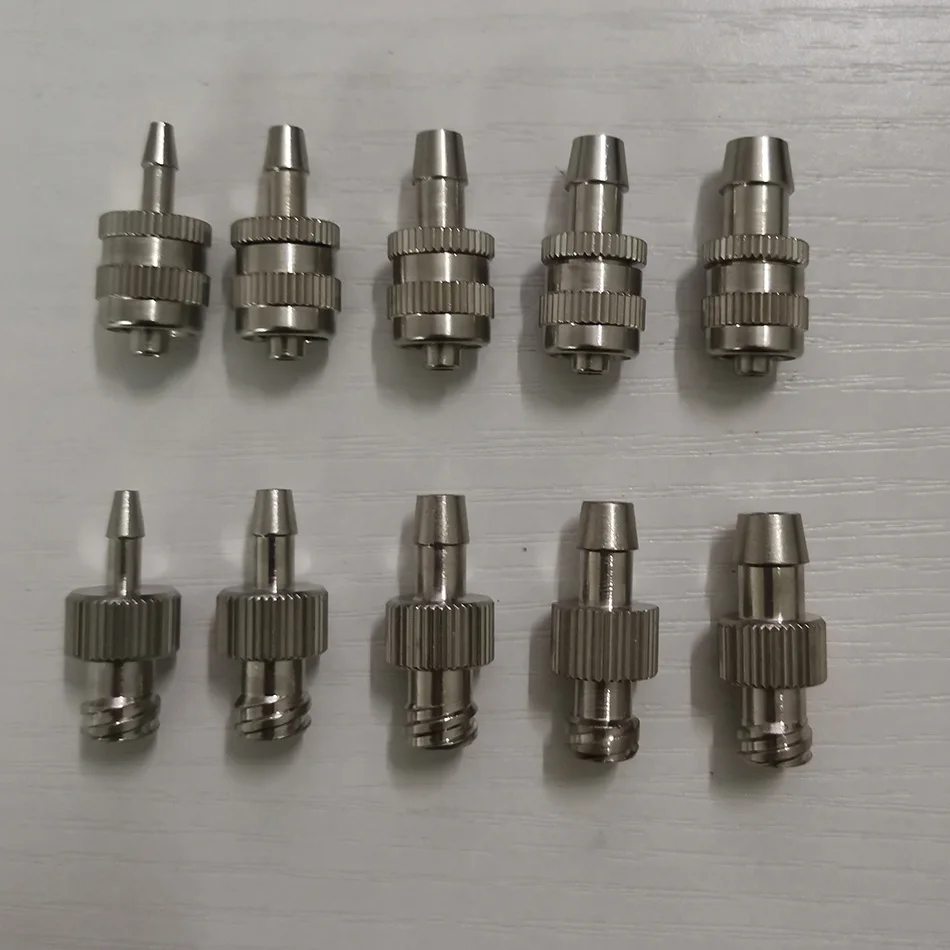 Air Valve Pipe Dispensing Glue Subpackaging Syringe Barrel Luer Lock Adapter Fitting Connector  Metal Nickel Plated Brass