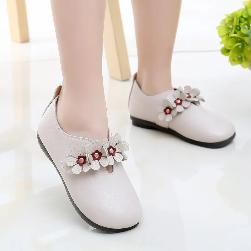 2020 Fashion Spring Flower Baby Girl Party Dance Shoes Kids Leather Shoe Toddler Princess Shoes For Little Girl 1 2 3 4 5 6 Year