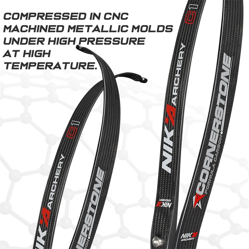 

C1 Cornerstone Carbon Fiber Limb 12-46 lbs Recurve Limb 20% Carbon Fiber Content 68 "@25H Lower Limbs Beginner Shooting