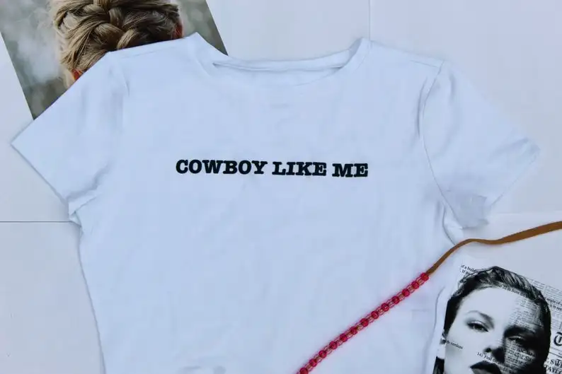 

Skuggnas New Ariival Cowboy Like Me Funny Graphic T shirt Summer Fashion Women Cropped Cotton t shirt Crop Top Drop Ship