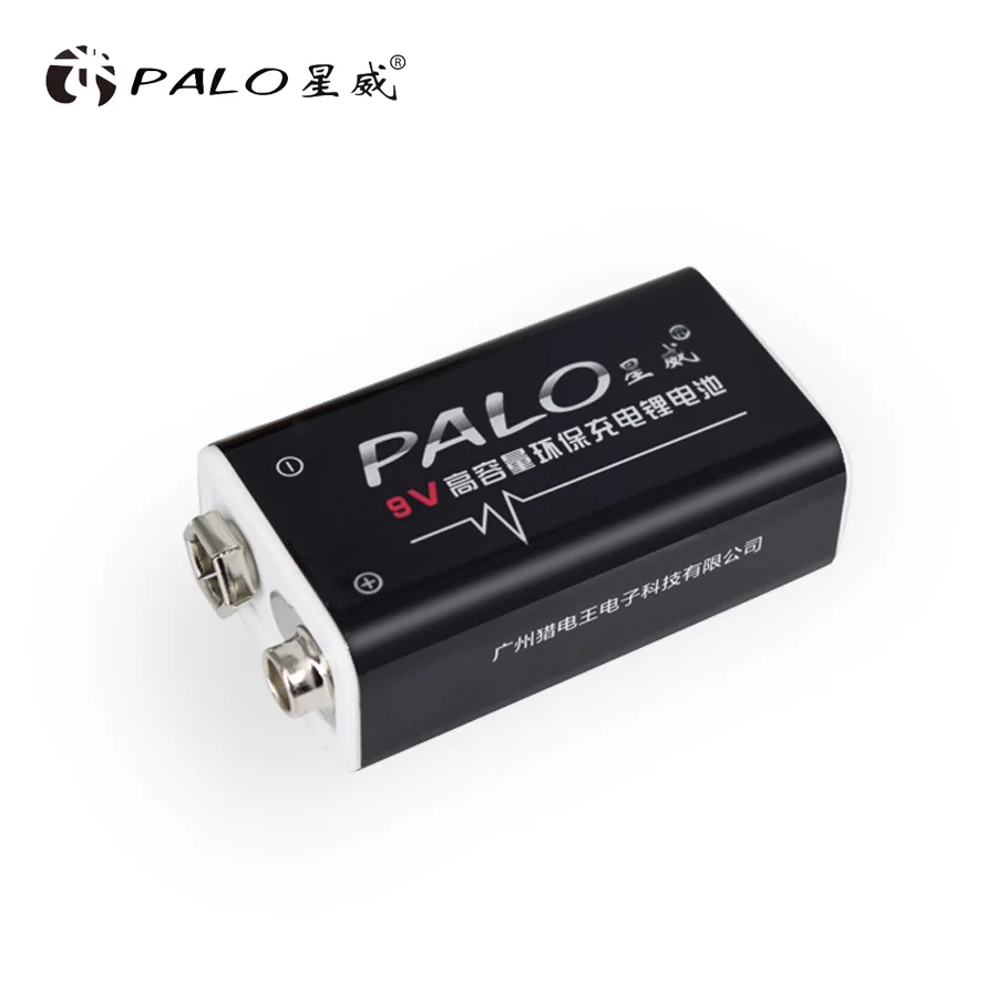 Bateria PALO 9v 6F22 006p 9V Li-ion 600mah akumulatory do aparatu cyfrowego 9v akumulator do radia