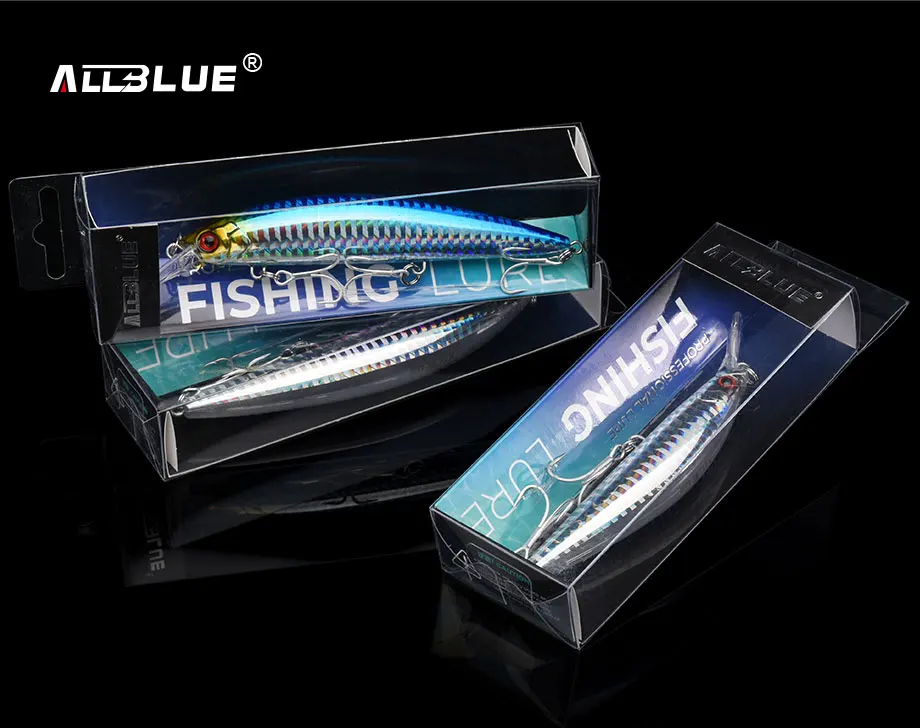 ALLBLUE Schwerer Minnow 90 mm/110 mm sinkender Jerkbait Longcast Angelköder Salzwasser Seebarsch Kunststoff Kunstköder Tackle – Detail 9