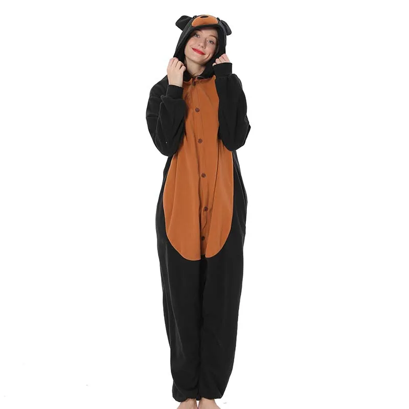 One-Piece Pajamas Bear Onesies For Adults Men Couple Women Pijama Kigurumi Anime Costume Cosplay Whole Bodysuit Sleepwear Suit