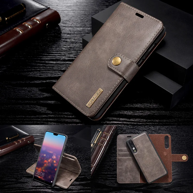 For Huawei Mate20 P20 P30 Pro Vintage Flip Magnetic Case For P Smart 2019 Mate 30 P30 Lite Case Leather Detachable Wallet Cover