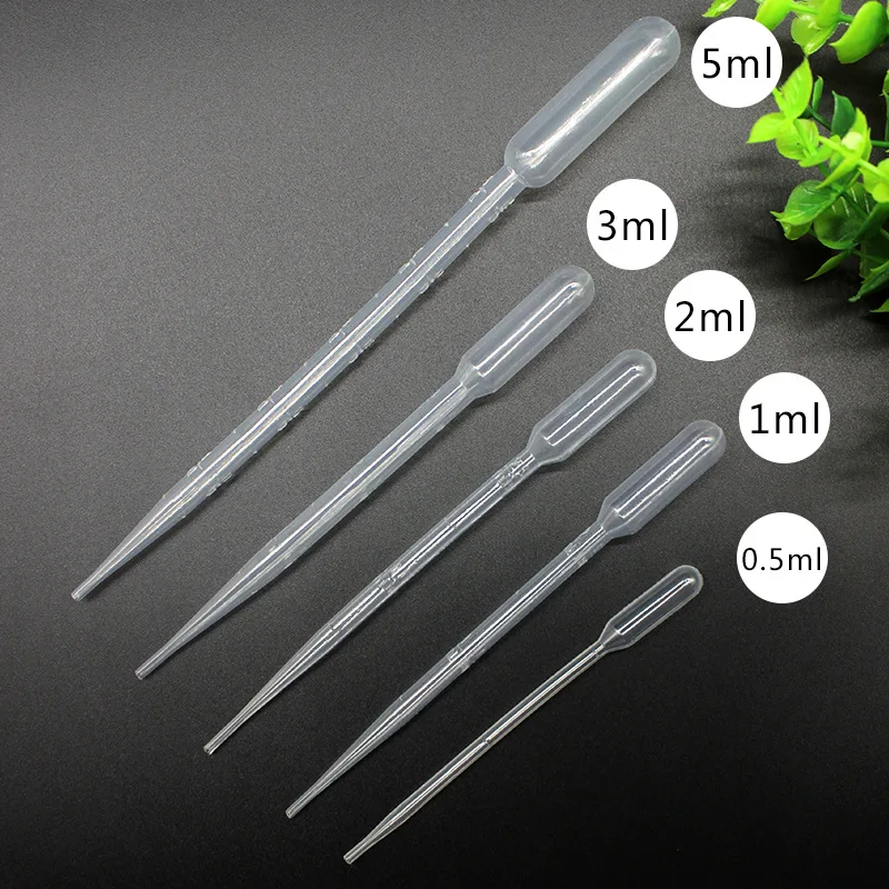 

100pcs Disposable Plastic Pasteur Pipette Transfer Pipette Dropper Polyethylene 1ml/2ml/3ml/5ml Lab School Educational Supplies