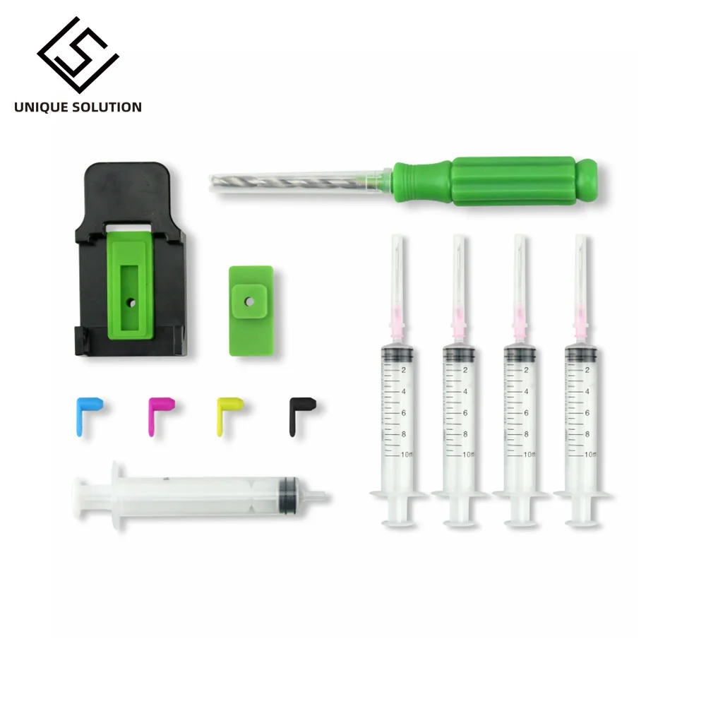 Ink Refill Smart Cartridge Smart Clamp Absorption Clamp Pumping Rubber Pad Syringe Punch Tool Add Ink Kit Tool for HP CANON