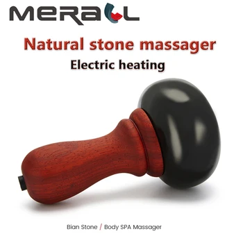 Natural hot stone massage Gua Sha skin care removal reduce wrinkles neck back electric massager slimming pain relief relaxation