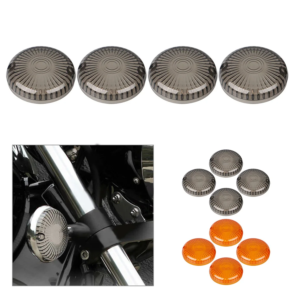 4Pcs Motorcycle Turn Signal Light Lens Cover Protection Cap For Yamaha Road Star V-Star 1100 650 /Vmax 1200 1700 /Virago 250 750