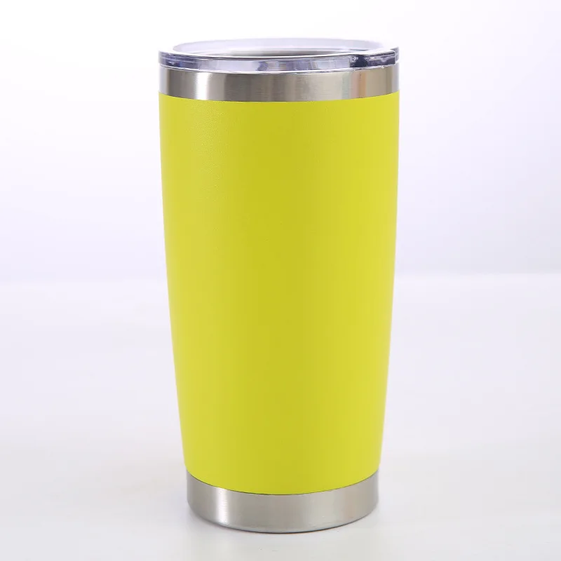 Custom logo 20oz Beer Mug Sublimation Straight Skinny Tumbler Blank Stainless Steel Tumbler DIY Cups Vacuum Insulated Car Coffee