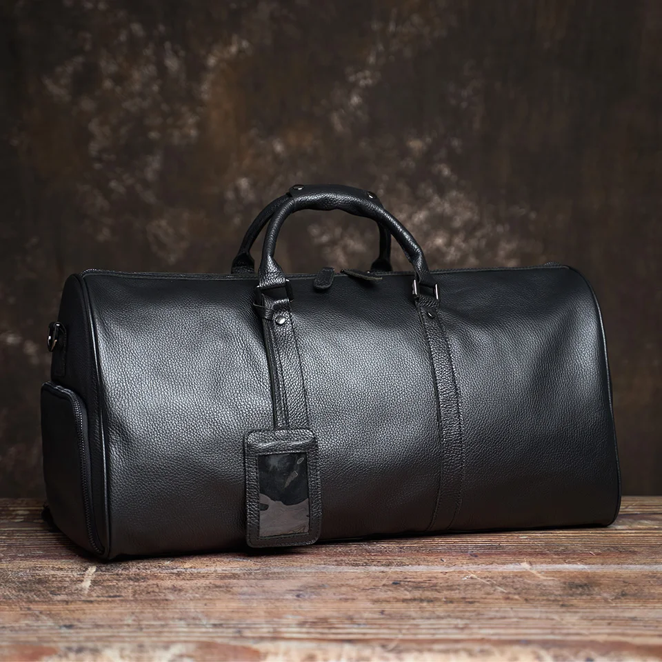 Männer Reisetasche Aus Echtem Leder Casual Hand Gepäck Tasche Hohe Kapazität Duffle Schulter Schuh Tasche Für 17 Zoll Laptop NUPUGOO – Detail 6