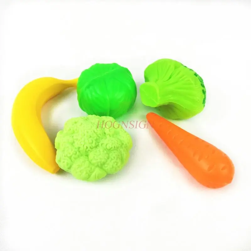 5pcs Simulation Food Kitchen Toy Broccoli Carrot Dutch Beans Vegetables Toys For Kids 2021