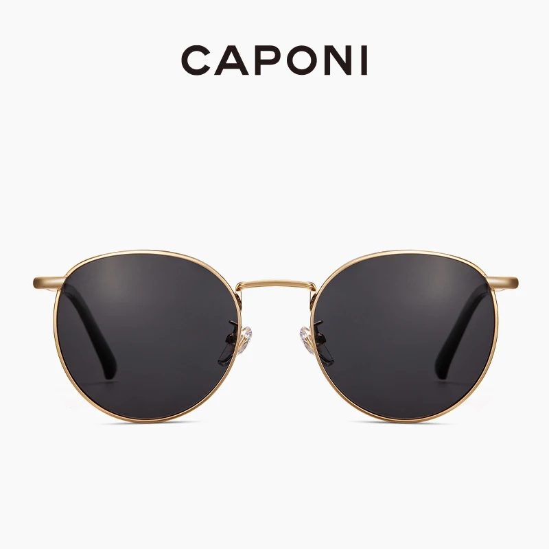 CAPONI Design Round Women Sunglasses Polarized Anti-UV Ray Muti Colors Trending Branded Shades For Female Oculos de sol CP1871