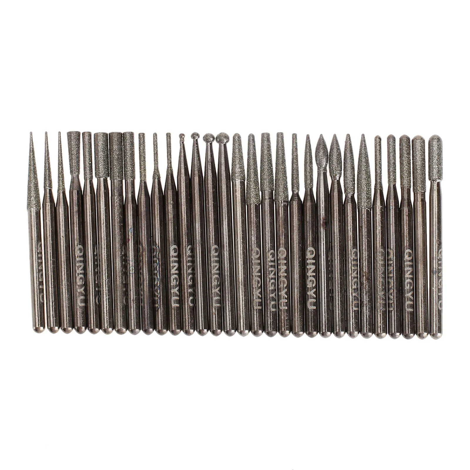 Cabezal de pulido de diamante, rebabas para herramienta rotativa Dremel, accesorios de pulido, 30 piezas