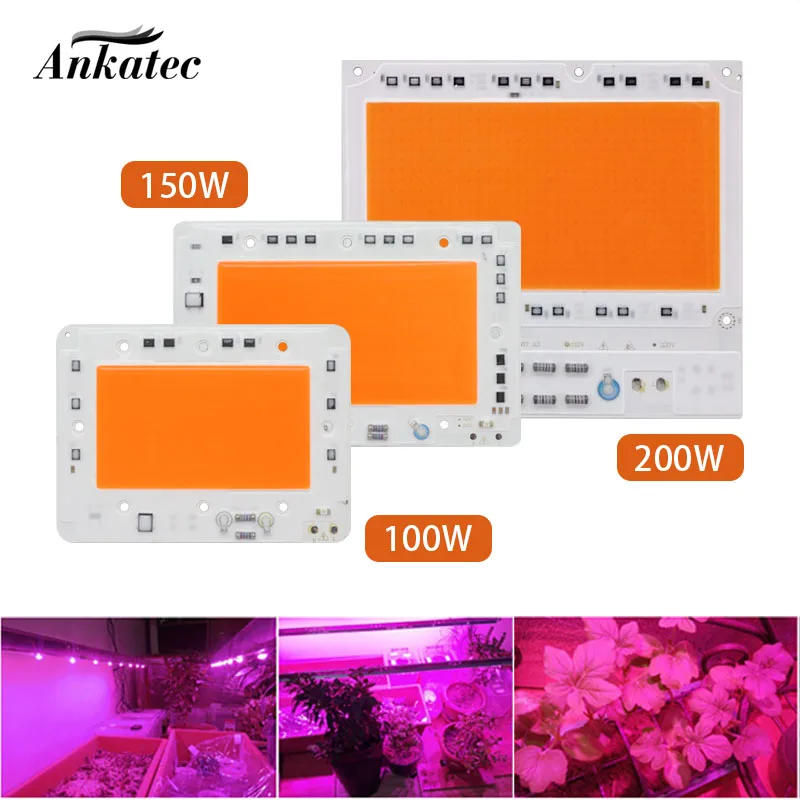 Spettro completo cob led, CHIP COB, 100W,150w, 200W ,AC110V,AC220V, modulo luce, spettro completo led interno 380-840NM, spedizione gratuita,