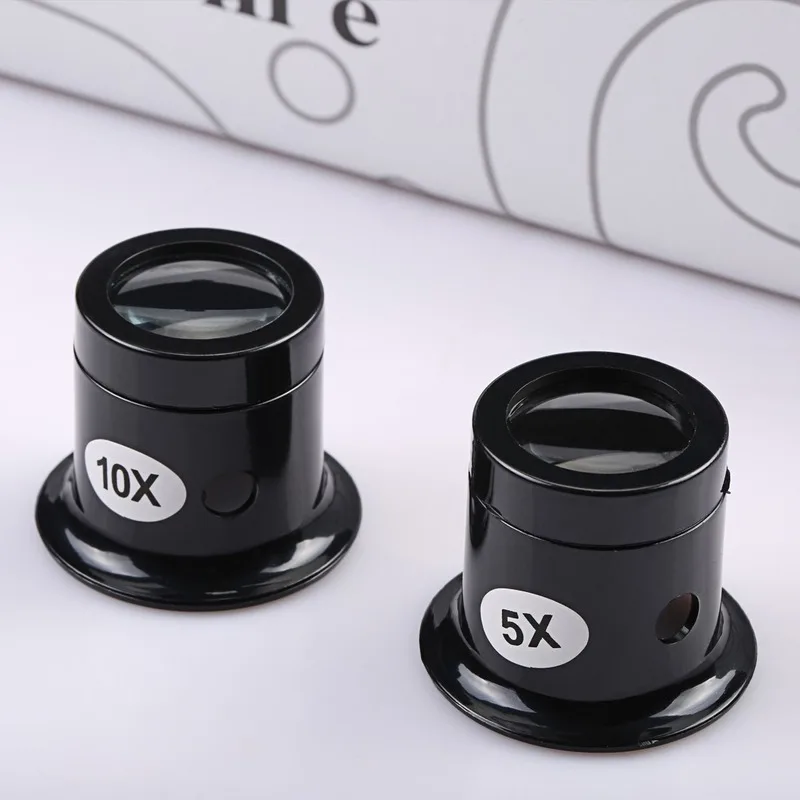 Watch Magnifier Tool 10X/5X Monocular Magnifying Glass Loupe Lens Eye Magnifier Len Repair Kit Tool