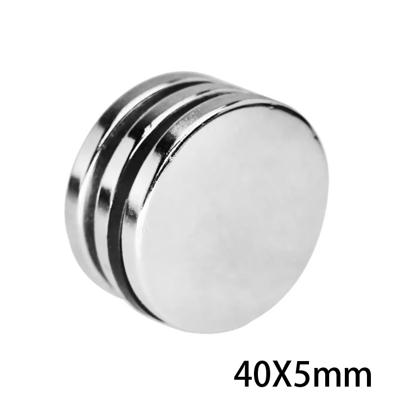 1/2/3/5PCS 40x5 Big Round Powerful Magnets 40mmx5mm Bulk Sheet Neodymium Magnet 40x5mm Permanent NdFeB Strong Magnet 40*5 mm