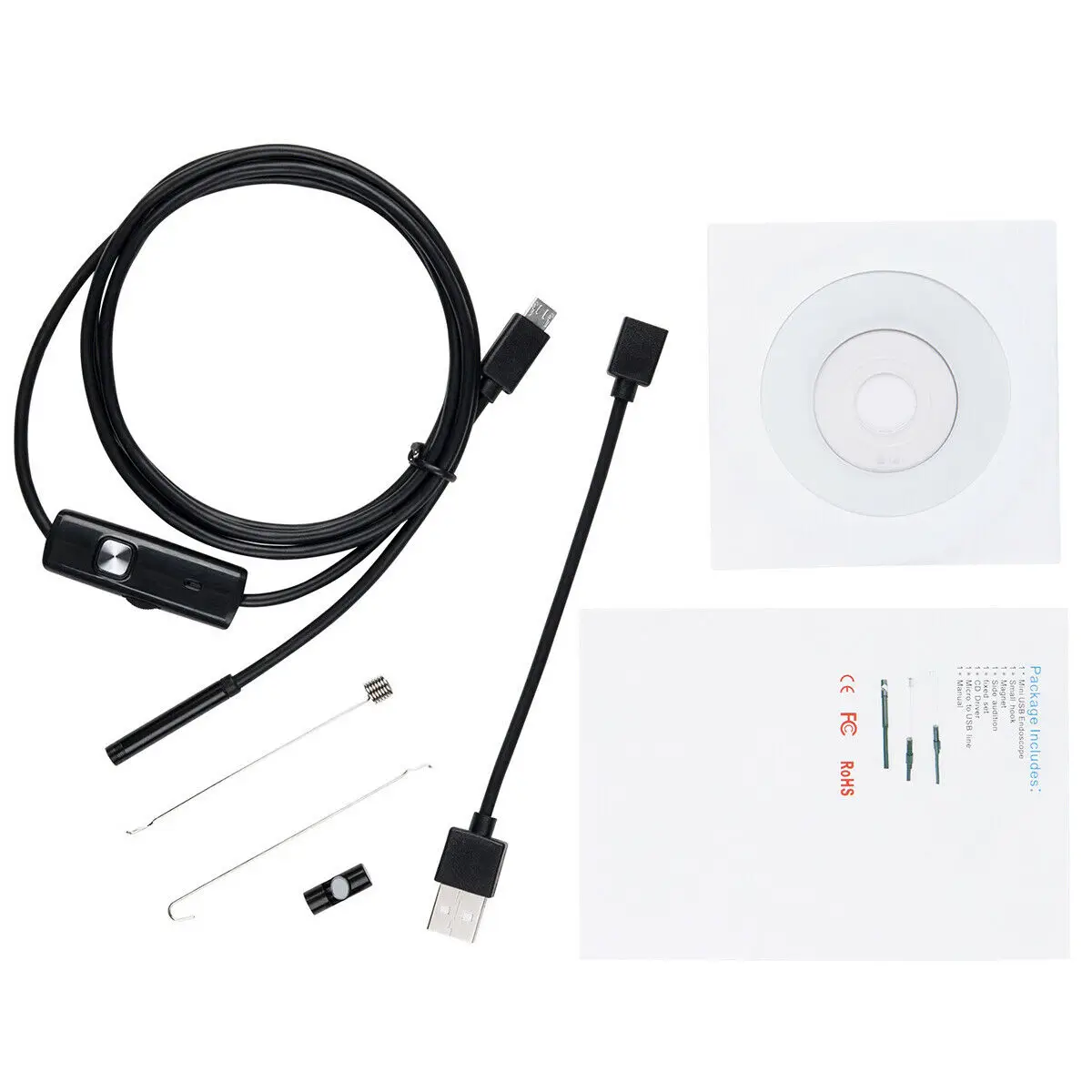 Endoscope for cars 5.5/7/8mm Endoscopic Sewer Borecope Pipe Inspection Camera Mirror Mechanical Workshop Tooling for Android PC